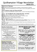 140131 Quidhampton Village Newsletter February 2014